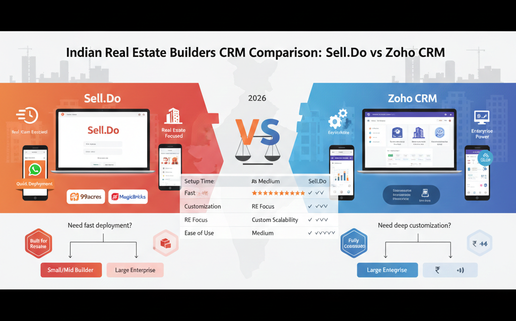 Sell.Do vs Zoho CRM: Best Real Estate Automation for Indian Builders 2026