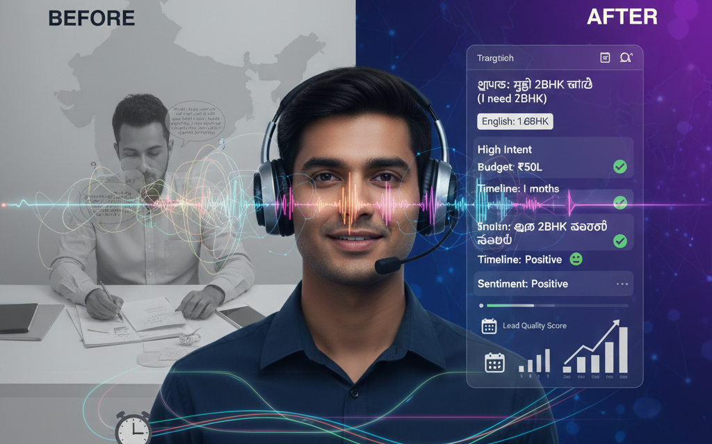 Voice AI for Real Estate: Automated Call Analysis in Hindi and Regional Languages
