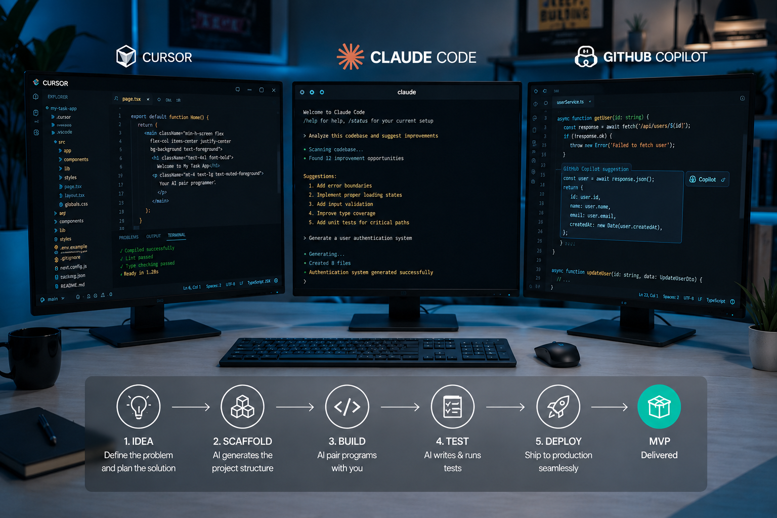 Cursor vs Claude Code vs GitHub Copilot