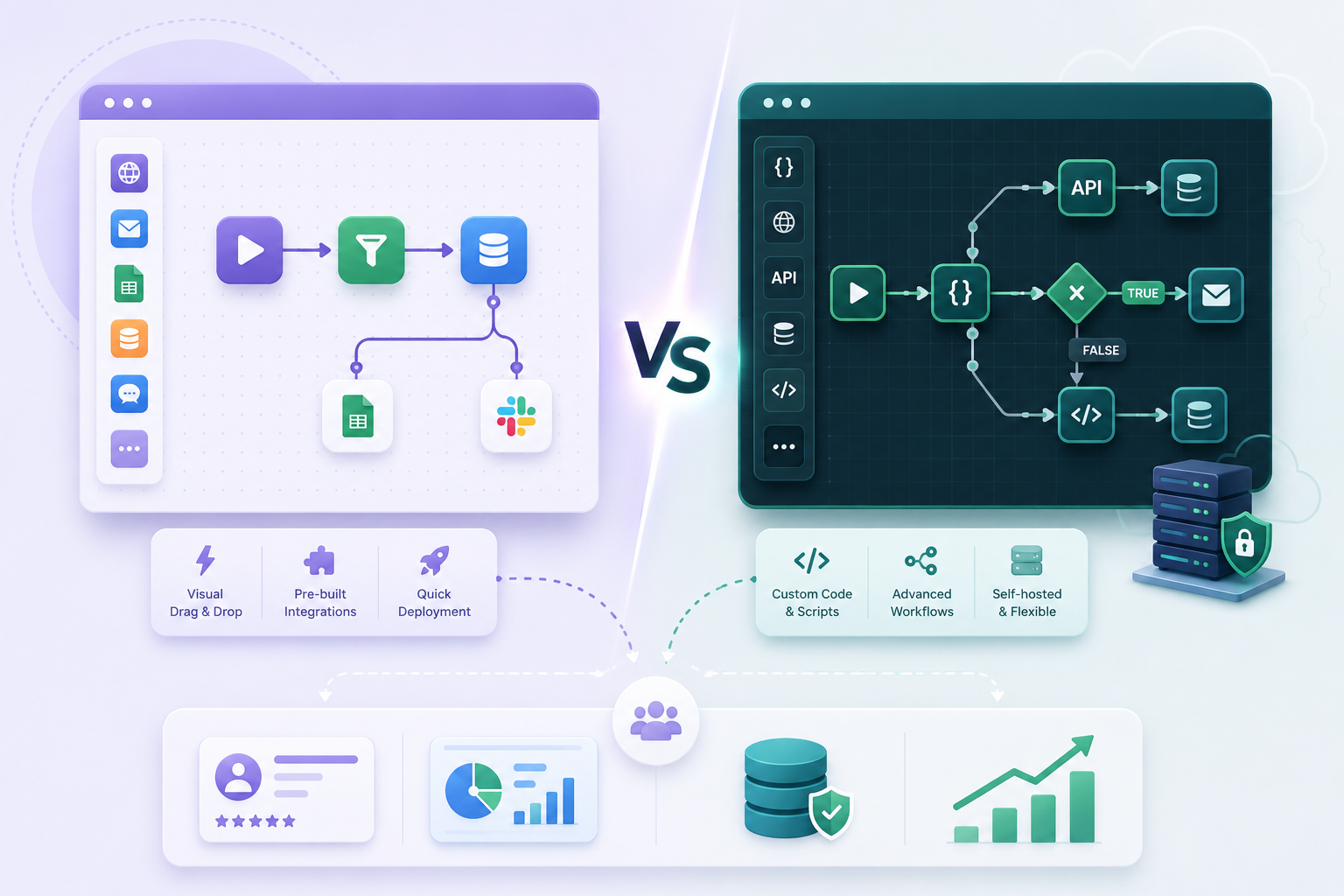 Make vs n8n for Enterprise Automation